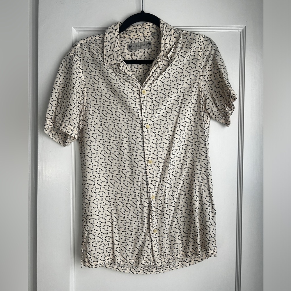 All Saints Music Note Button Down